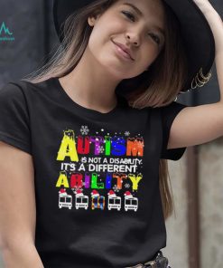 Santa Schoolbus Autism Is Not A Disability It’s A Different Ability Shirt