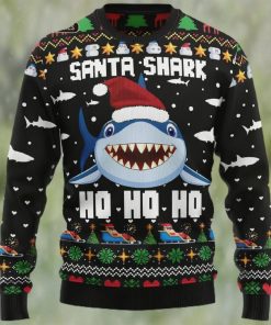 Santa Shark Ho Ho Ho Ugly Christmas Sweater Sweatshirt