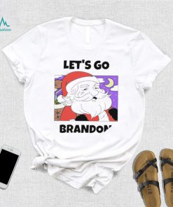 Santa let’s go brandon Christmas Holiday art shirt