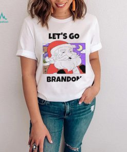 Santa let’s go brandon Christmas Holiday art shirt