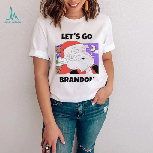 Santa let’s go brandon Christmas Holiday art shirt