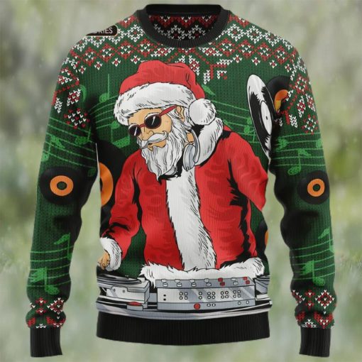 Satan Claus DJ Ugly Christmas Sweater, Xmas Sweatshirt