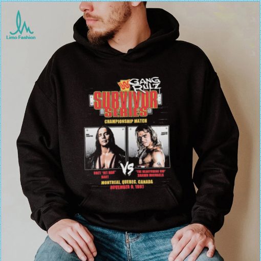 Shawn Michaels vs Bret Hart 1997 Survivor Series Championship Match Shirt