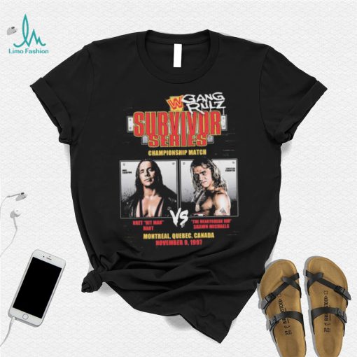 Shawn Michaels vs Bret Hart 1997 Survivor Series Championship Match Shirt