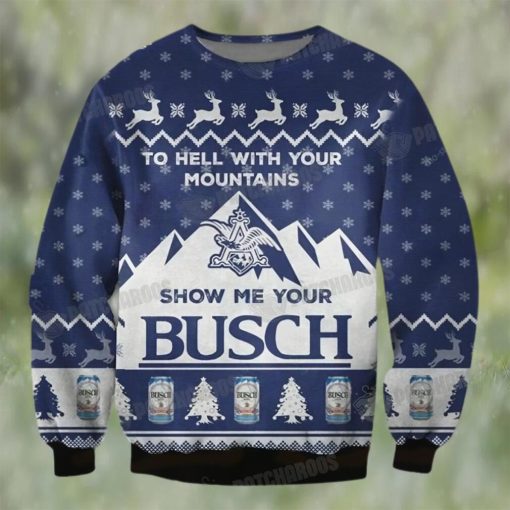 Show Me Your Busch Light Beer Ugly Sweater Christmas Gift