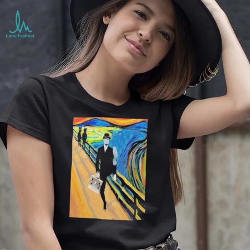 Silly walk van gogh The Scream t shirt
