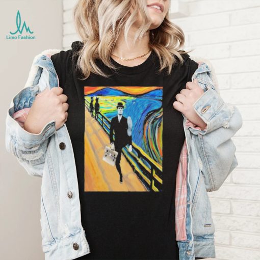 Silly walk van gogh The Scream t shirt