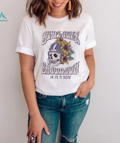 Skeleton Kansas State Wildcats Sunflowers SHowdown 14 in a Row shirt