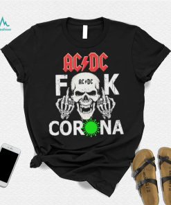 Skull AC DC Fuck Corona Virus Shirt