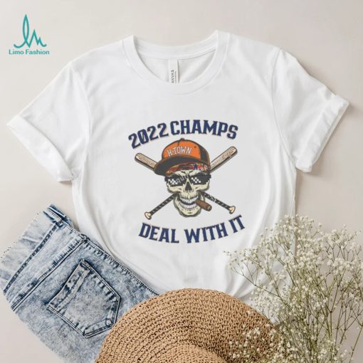 Skull Houston Astros H Town 2022 World Champs Deal With It Shirt