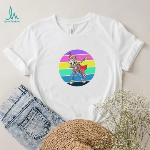 Skull Santa dabbing Merry Christmas shirt