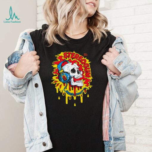 Skull with headphones art shirt