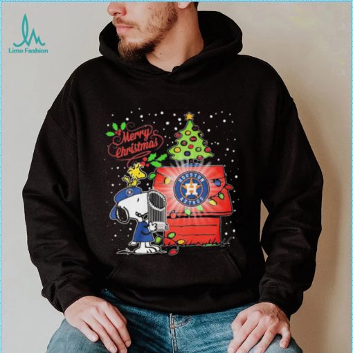 Snoopy And Woodstock Houston Astros World Series Champions Merry Christmas Shirt
