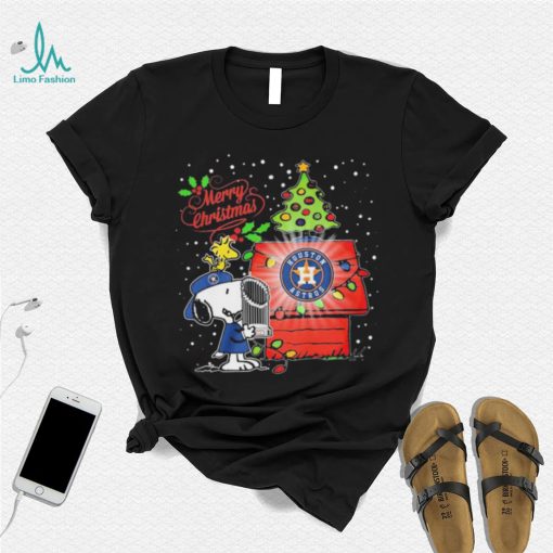 Snoopy And Woodstock Houston Astros World Series Champions Merry Christmas Shirt