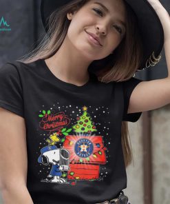 Snoopy And Woodstock Houston Astros World Series Champions Merry Christmas Shirt