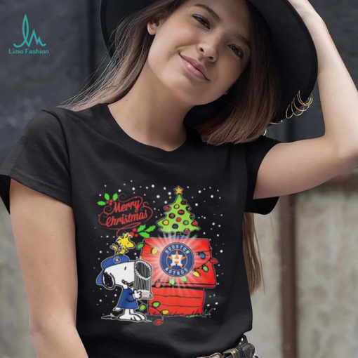Snoopy And Woodstock Houston Astros World Series Champions Merry Christmas Shirt