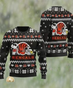 Snoopy And Woodstock NFL Cincinnati Christmas Ugly Sweater Bengals Gifts