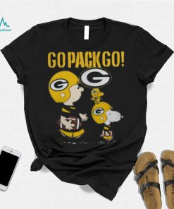 Snoopy Charlie Brown Go Pack Go Green Bay Packers Shirt