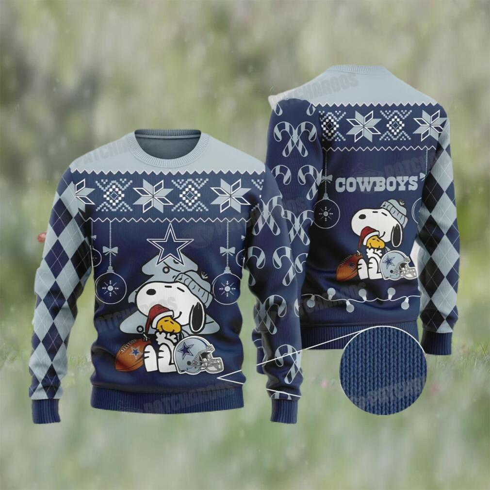 Dallas Cowboys Snoopy Custom Ugly Christmas Sweater, Cowboys NFL