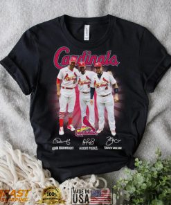 St Louis Cardinals Adam Wainwright Albert Pujols Yadier Molina signatures men’s 2022 shirt