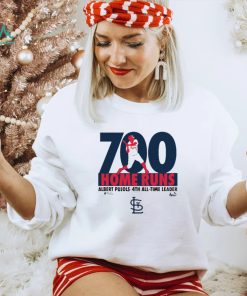 St Louis Cardinals Albert Pujols Red 700th Home Run Milestone Shirt