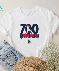 St. Louis Cardinals Albert Pujols Red 700th Home Run Milestone Shirt3