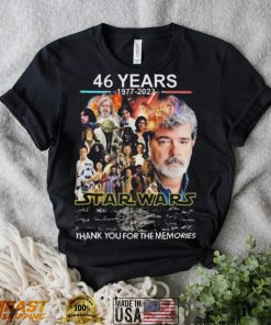 Star Wars 46 Years 1977 2023 Signatures Thank You For The Memories Shirt