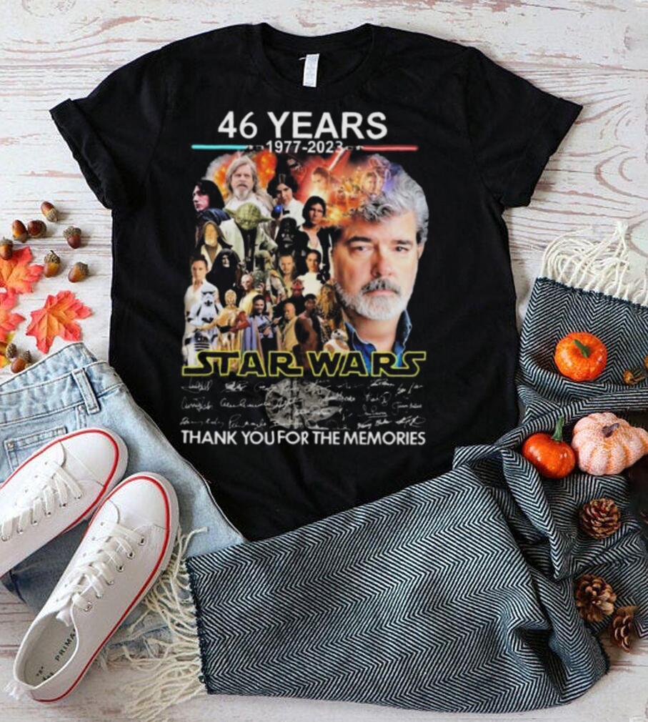 Star Wars 46 Years 1977 2023 Signatures Thank You For The Memories Shirt Star Wars 46 Years 1977 2023 Signatures Thank You For The Memories Shirt