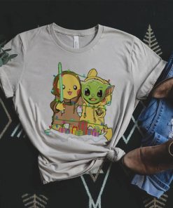 Star Wars Baby Yoda And Pikachu Christmas Lights Shirt