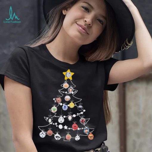 Star Wars Characters Ornaments Christmas Tree Shirt
