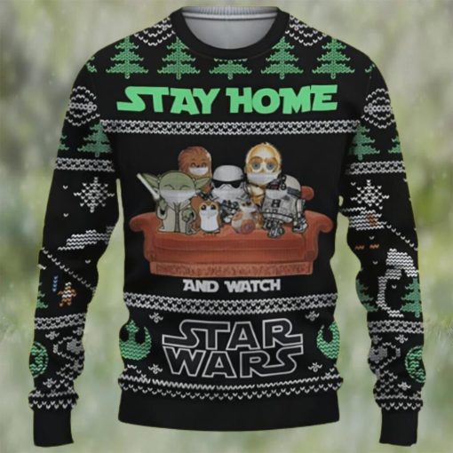 Stay Home And Watch Star Wars Ugly Christmas Sweater