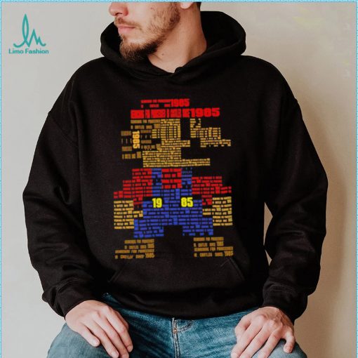 Super Mario Bros searching for Princesses in Castles since 1985 retro game shirt