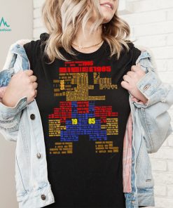 Super Mario Bros searching for Princesses in Castles since 1985 retro game shirt