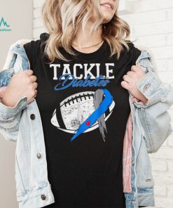 Tackle Diabetes Blue Football Type Diabetes Awareness T Shirt