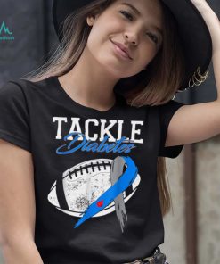 Tackle Diabetes Blue Football Type Diabetes Awareness T Shirt