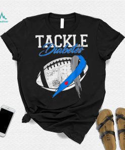 Tackle Diabetes Blue Football Type Diabetes Awareness T Shirt