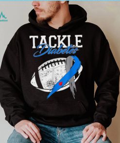 Tackle Diabetes Blue Football Type Diabetes Awareness T Shirt