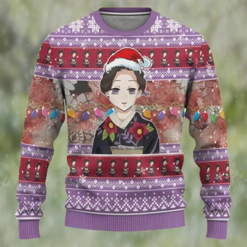 TamayoDemon Demon Slayer Chibi Demon Slayer Ugly Christmas Sweater