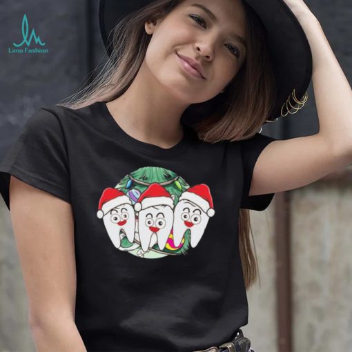 Teeth Santa Hat Chrismas Xcool Giftmas Dental Assistant Hygienist Meaningful Gif Shirt