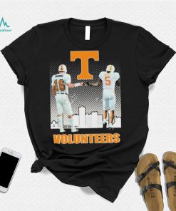 Tennessee Volunteers Peyton Manning And Hendon Hooker Knoxville Skyline Signatures Shirt