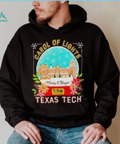 Texas Tech Red Raiders Carol of Lights Merry and Bright 100 year snow globe shirt