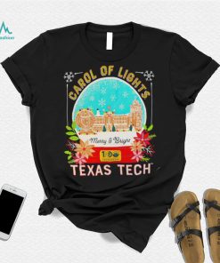 Texas Tech Red Raiders Carol of Lights Merry and Bright 100 year snow globe shirt