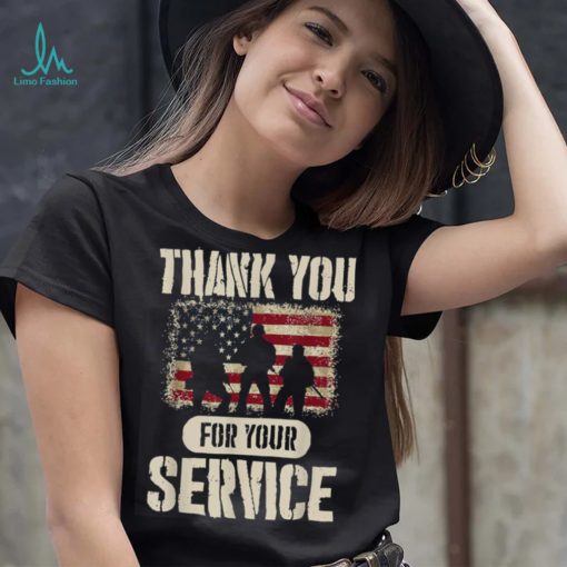 Thank You For Your Service Patriotic Veterans Day T Shirt