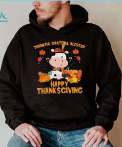 Thankful Grateful Blessed Cow Happy Thanksgiving Shirt