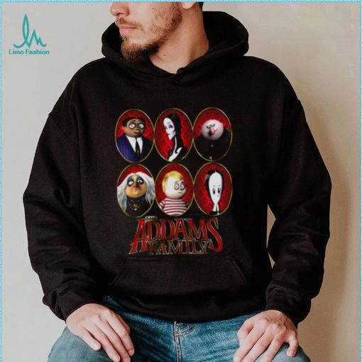 The Addams Family Circle Portrait Panels Logo shirt