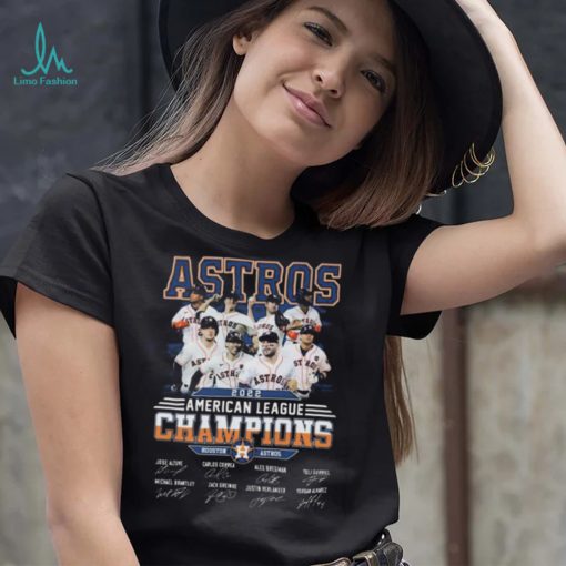 The Astros 2022 American League Champions Houston Astros Team Signatures Shirt