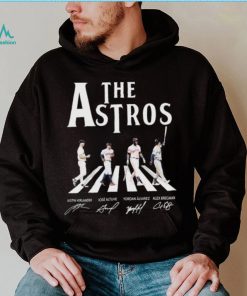 The Astros Justin Verlander Jose Altuve Yordan Alvarez And Alex Bregman Abbey Road Signatures Shirt