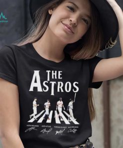 The Astros Justin Verlander Jose Altuve Yordan Alvarez And Alex Bregman Abbey Road Signatures Shirt