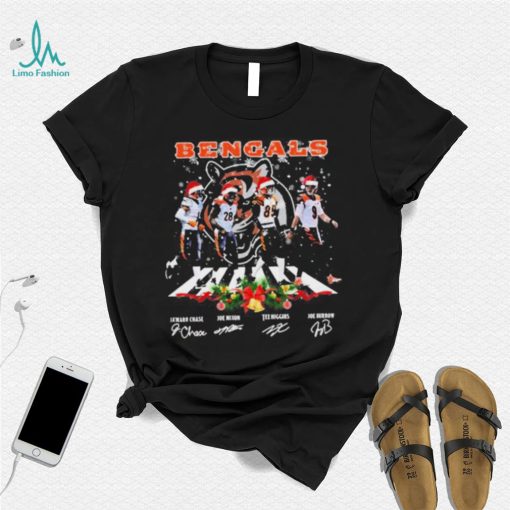 The Bengals Tyler Boyd Ja’marr Chase Joe Mixon And Joe Burrow Abbey Road Signatures Shirt