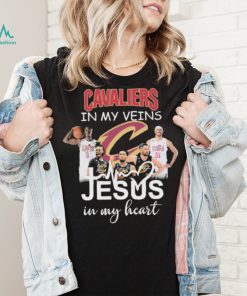 The Cavaliers Basketball In My Veins Jesus In My Heart Signatures Shirt